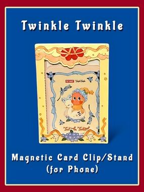 Pop Mart Twinkle Twinkle Crush On You Magnetic Phone Card Clip Flower Bearer